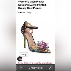 Betsy Johnson Dressy Heel Pumps (Laen Flower Detail Lucite Printed)